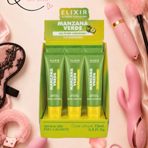 LUBRICANTE MINI MANZANA VERDE ELIXIR FRIO-CALIENTE