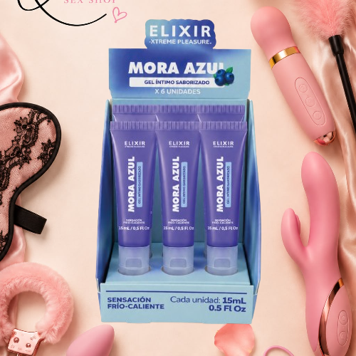 LUBRICANTE MINI MORA AZUL ELIXIR FRIO-CALIENTE